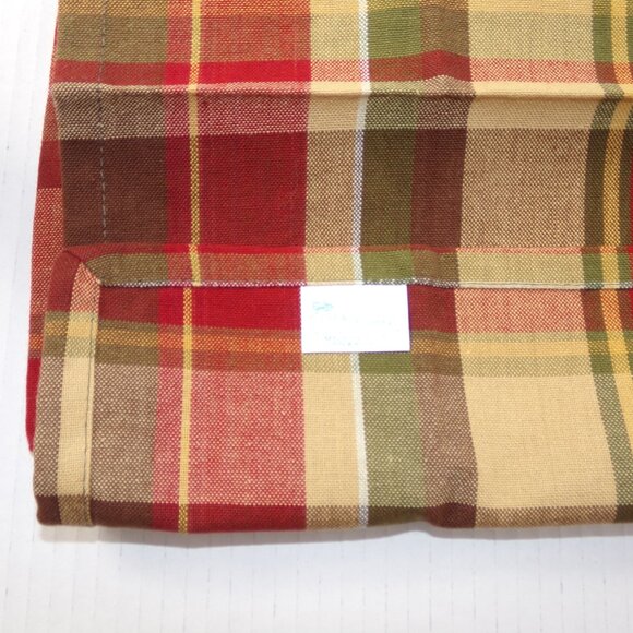 Cloth Fall Thanksgiving Holiday Napkins Plaid 3 Park Designs - Picture 4 of 6